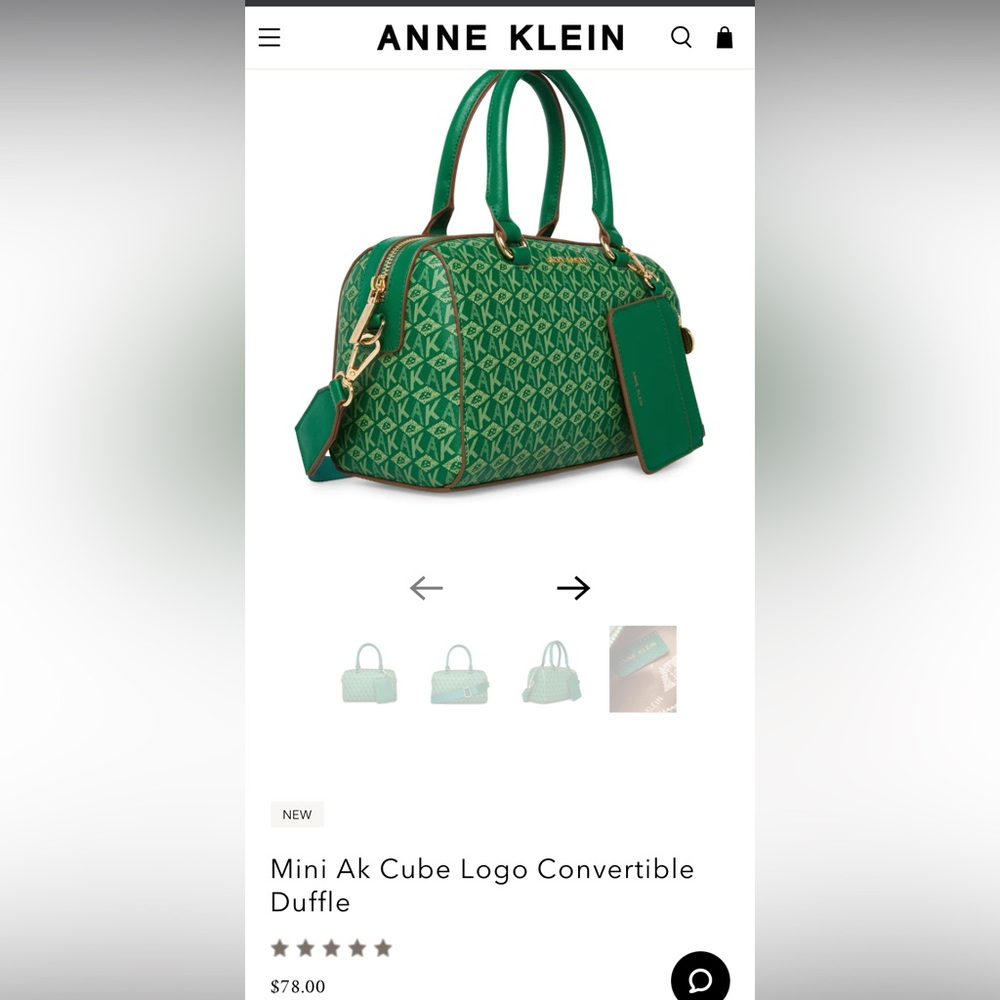 NWOT Anne Klein weekender tote